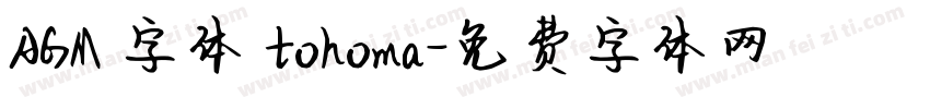 AGM 字体 tohoma字体转换